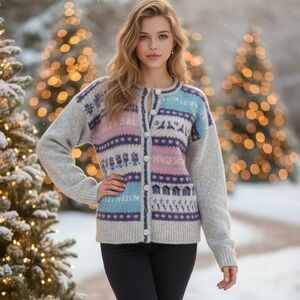 Woolrich Vintage Wool Cardigan Sweater